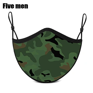 Five Men Sport Wear Adjustable Face Cover Silver Ion Cotton Soft Mouth Cover