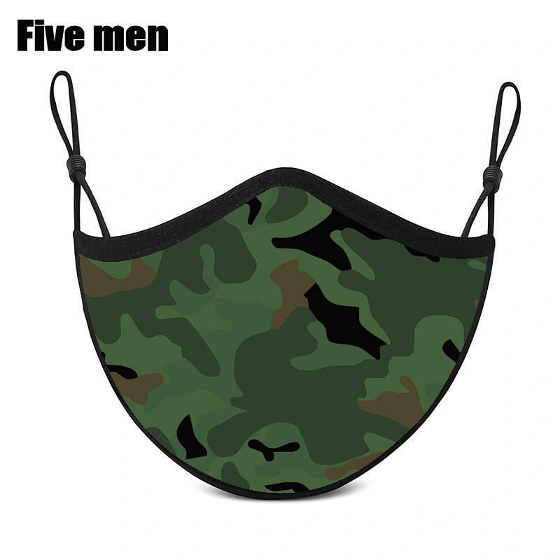 Five Men Sport Wear Adjustable Face Cover Silver Ion Cotton Soft Mouth Cover