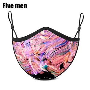 Five Men Sport Wear Washable Face Cover Silver Ion Cotton Popular Mouth Cover