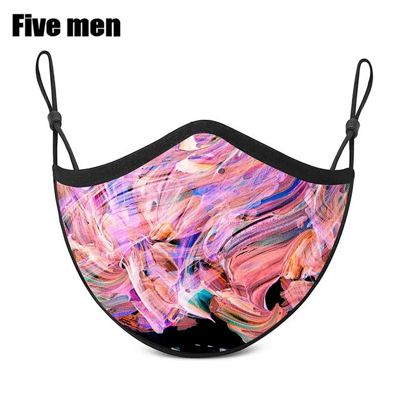 Five Men Sport Wear Washable Face Cover Silver Ion Cotton Popular Mouth Cover
