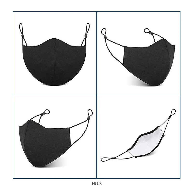 Five men new fashion sport wear reusable silver ion cotton face mouth cover