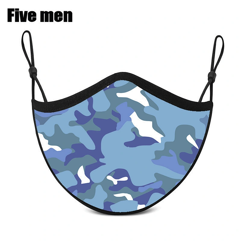 Five Men Sport Wear Customized Design Silver Ion Cotton Breathable Face Cover