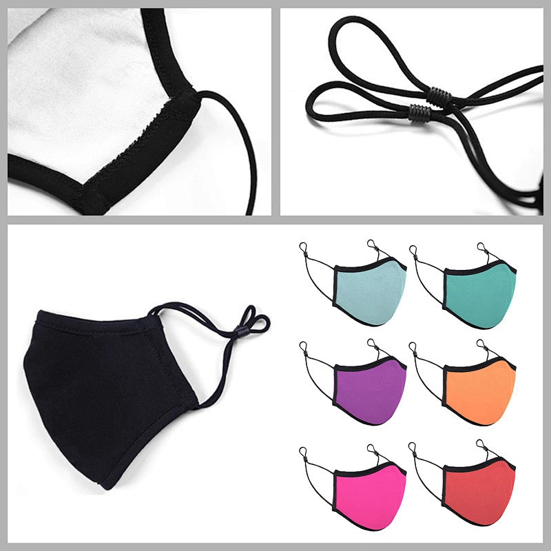 Five men custom logo fashion black cotton silver ion reusable washable party face protection cover