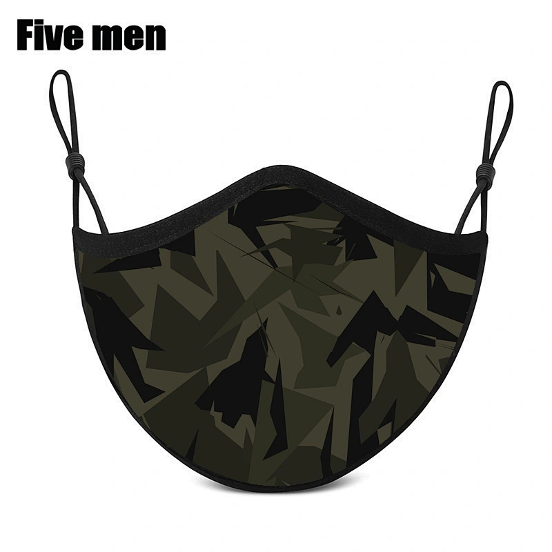 Five Men Breathable Custom Sport Wear Face Cover Outdoor Silver Ion Face Cover