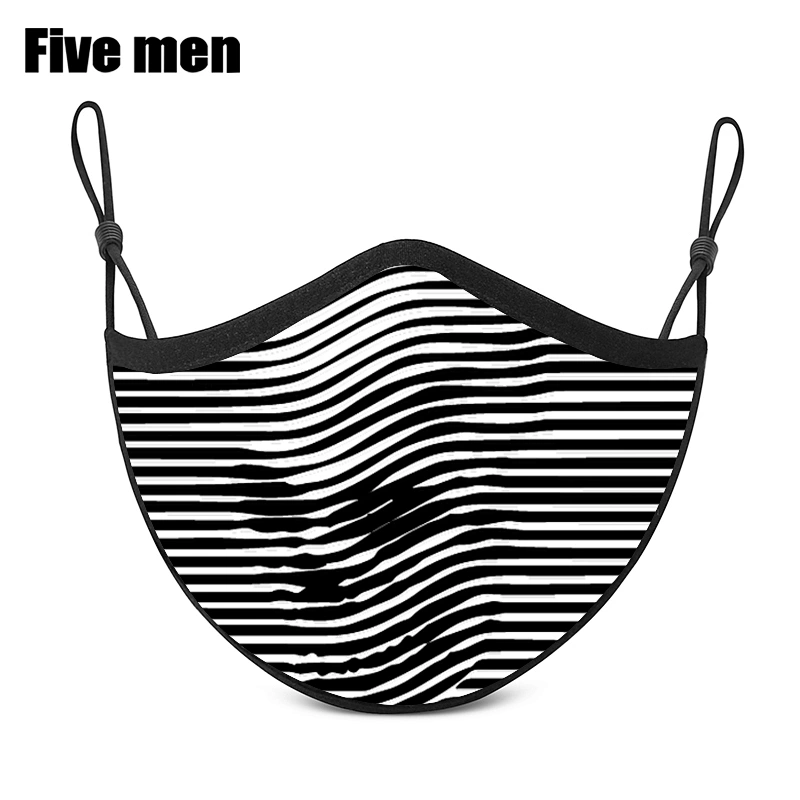 Five Men Unisex Silver Ion Cotton Adjustable Wholesale Party Face Cover