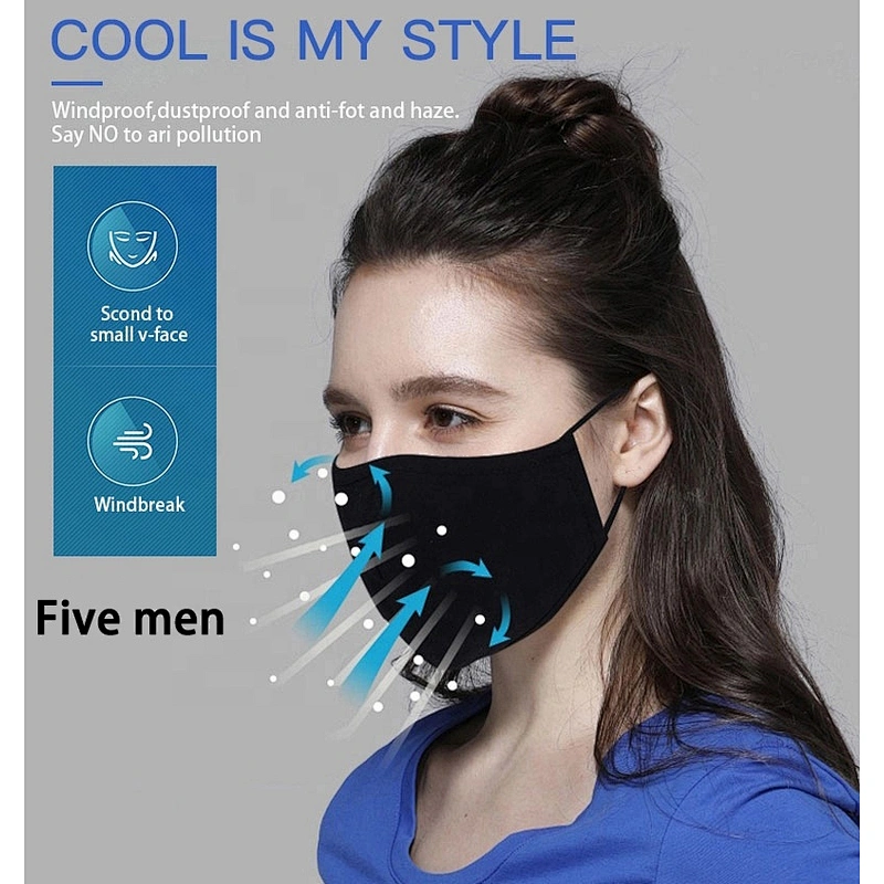 Five men wholesale silver ion party design cotton face cover washable reusable for adult mouth cover