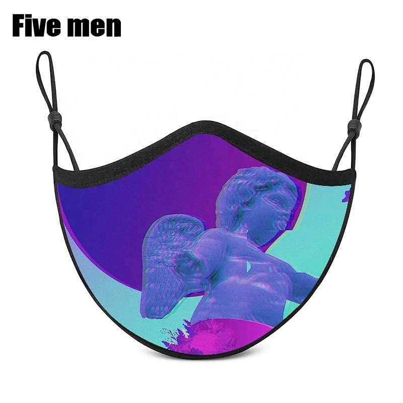 Five men silver ion party custom color washable face cover with your own logo