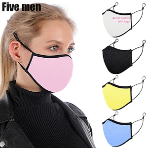 Five men factory price supply washable reusable colorable face cover for party