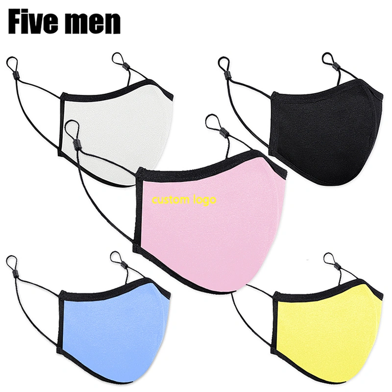 Five Men Custom Wholesale Unisex Breathable Printed cotton Silver Ion Face Cover