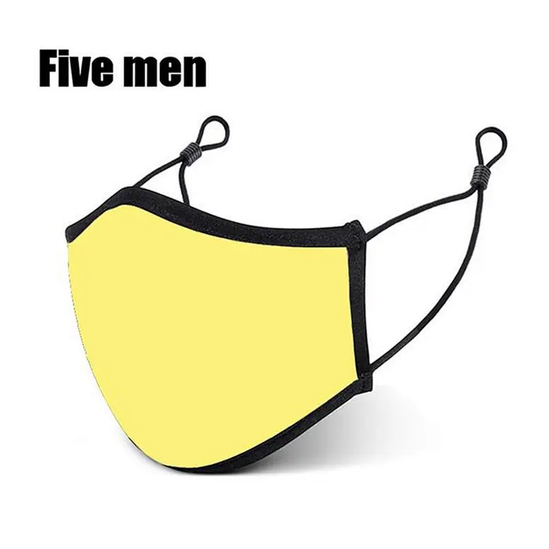 Five men hot sale Multi-colored customized logo sport wear silver ion cloth party face covers