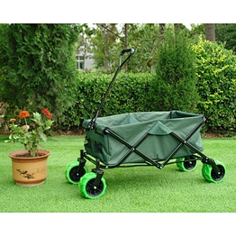 Folding wagon wide wheel