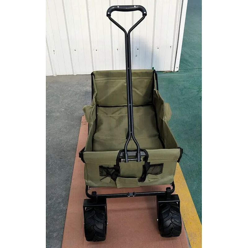 Folding wagon wide wheel
