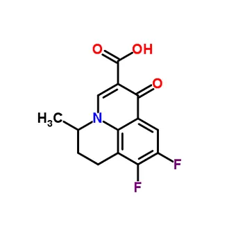 (+,-)-8,9-Difluoro-5-methyl-6,7-dihydro-1-oxo-1H,5H-benzo[i,j] quinoline-2-carboxylic acid