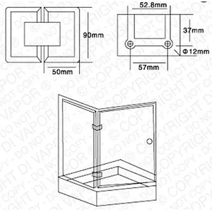 135 Degree Heavy Duty Stainless Steel Glass to Glass Door Hinges