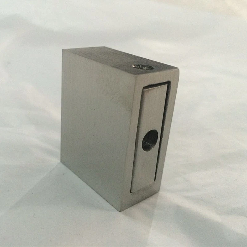 stainless steel shower tube glass to wall connector square
