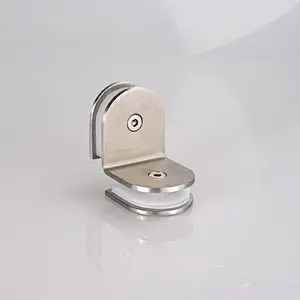 Stainless Steel Glass Partition Brace Double Glass to Glass Clamp