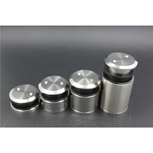rubber standoff stainless steel stain wall mount clamp glass stair