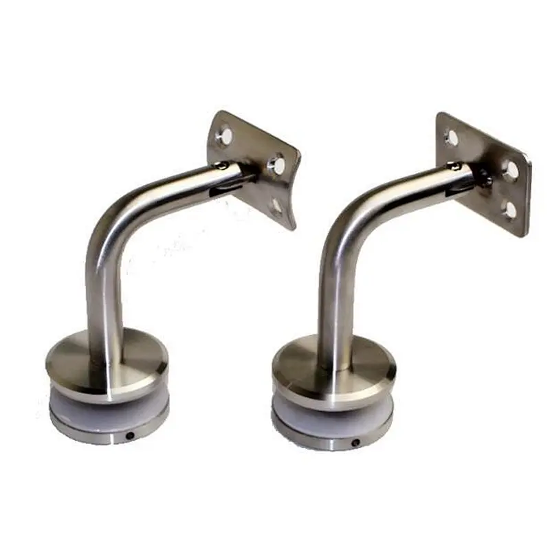 adjustable metal handrail support stained glass brackets