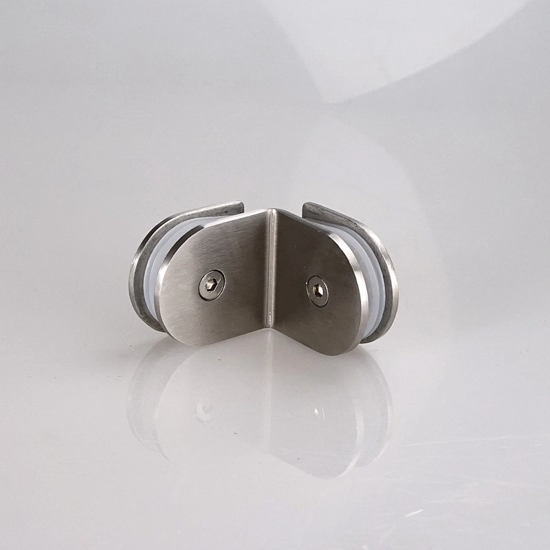 Stainless Steel Glass Partition Brace Double Glass to Glass Clamp