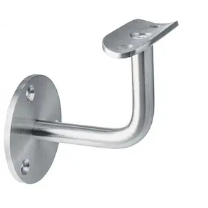 stainless steel handrail glass wall mount bracket