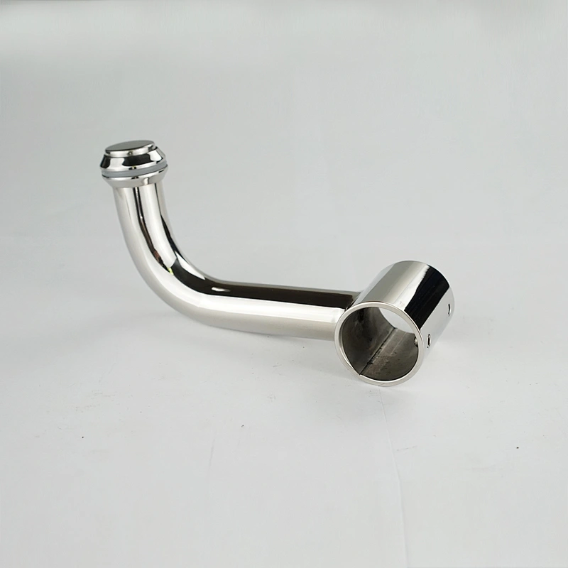 Shower Holder Clamp J Shape Tube Pipe to Glass Support Clamp