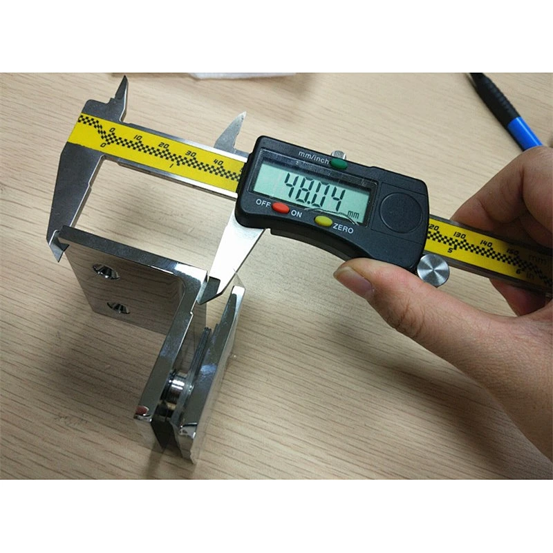 90 degree brass wall to glass clamps