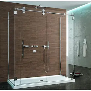 Tempered Sliding Glass Shower Door Track Hardware Kit For America Market