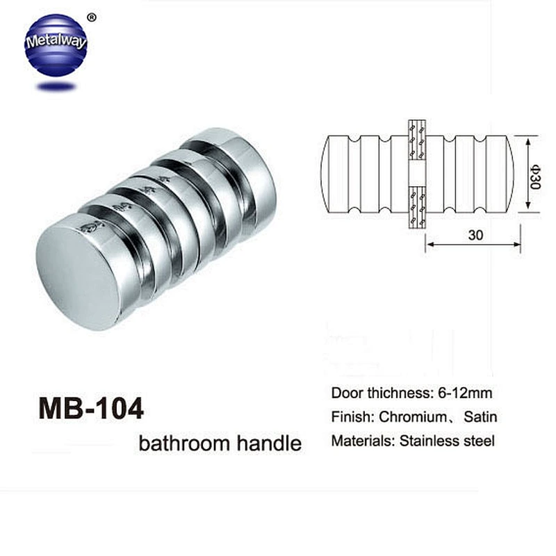 Stainless Steel Back To Back Round Pull Door Handles
