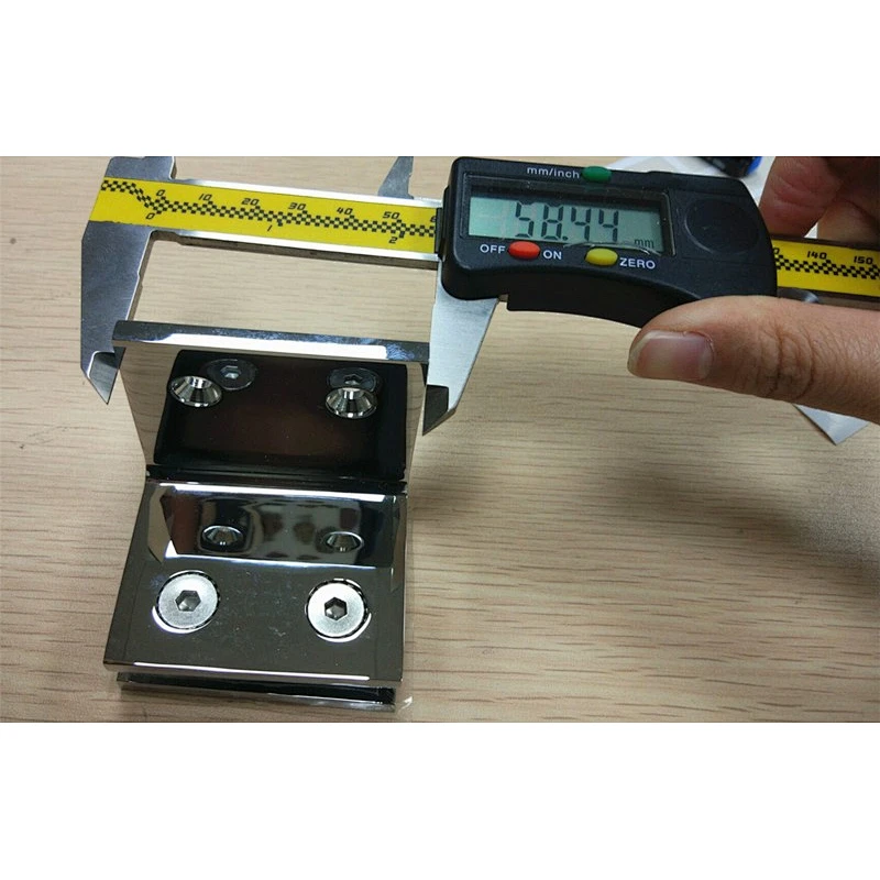 90 degree brass wall to glass clamps
