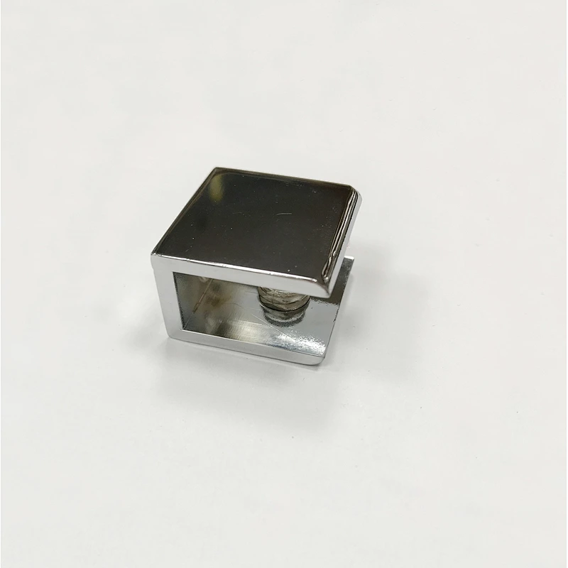 Zinc Alloy Square Shelf Bathroom Glass Clamp