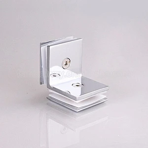 High quality stainless steel 304 corner glass bracket brass shower glass door clamps