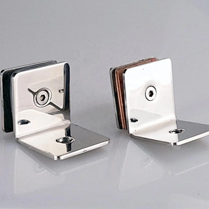 304 Stainless Steel 90 Degree Square Frameless Glass Clamp Connector