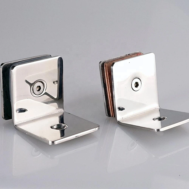 304 Stainless Steel 90 Degree Square Frameless Glass Clamp Connector