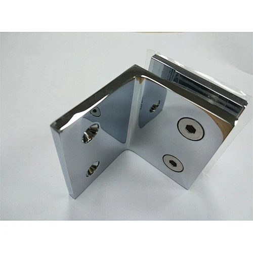 90 degree brass wall to glass clamps