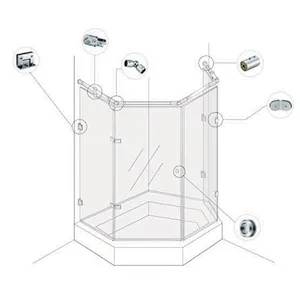 Camber Fashion Glass Clamp,Zinc Alloy Glass To Glass Door Hinge