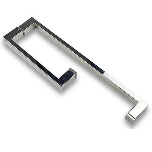 stainless steel chrome finish square type shower glass door handles