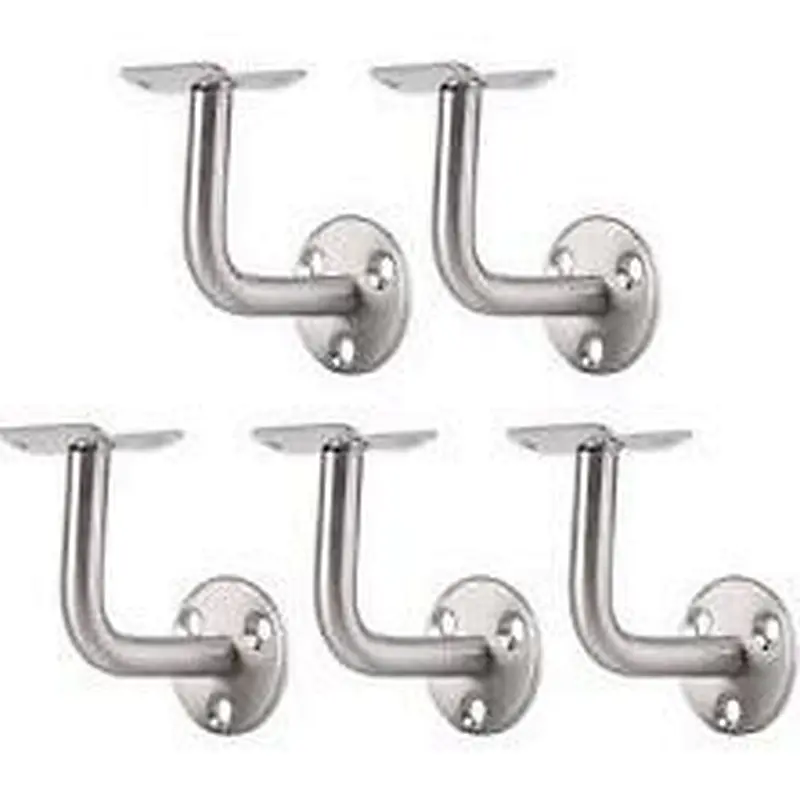 adjustable metal handrail support stained glass brackets