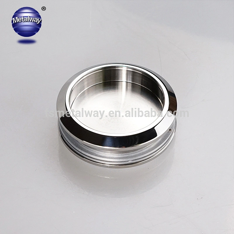 Sliding glass door handle flush recessed handle round metal pull handle