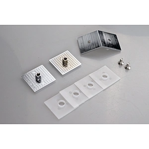 Polished Chrome 90 Degree Brushed Nickel Beveled Style Square Glass Clamp