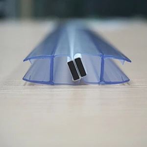 bath glass door 180 degree black magnetic waterproof seal strip