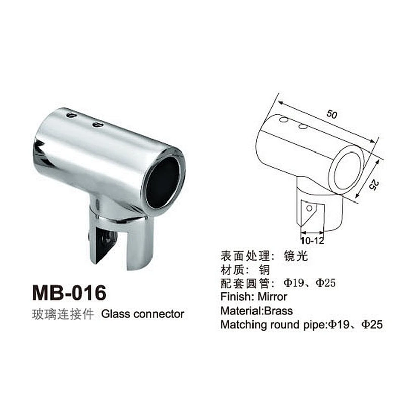 Shower Room  Round Rod Tube T-Shape Connector