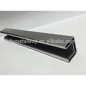 Stainless steel 304 Square Slotted Tube Top Rail -mirror finish