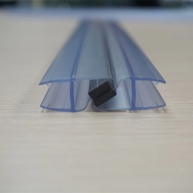 bath glass door 180 degree black magnetic waterproof seal strip