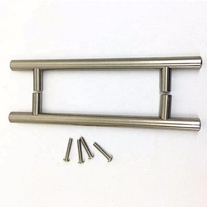 H-Type Stainless Steel Round Bar to Bar Door Pull Handle for Wood & Glass Doors