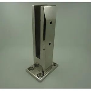 Stainless Steel Glass Clamp - Square Base