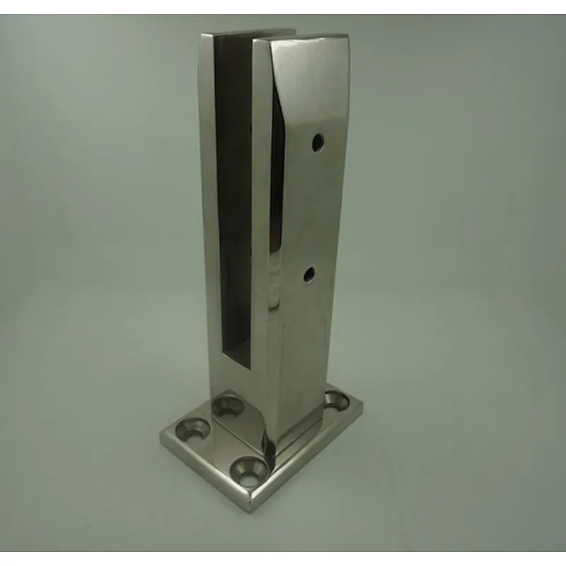 Stainless Steel Glass Clamp - Square Base