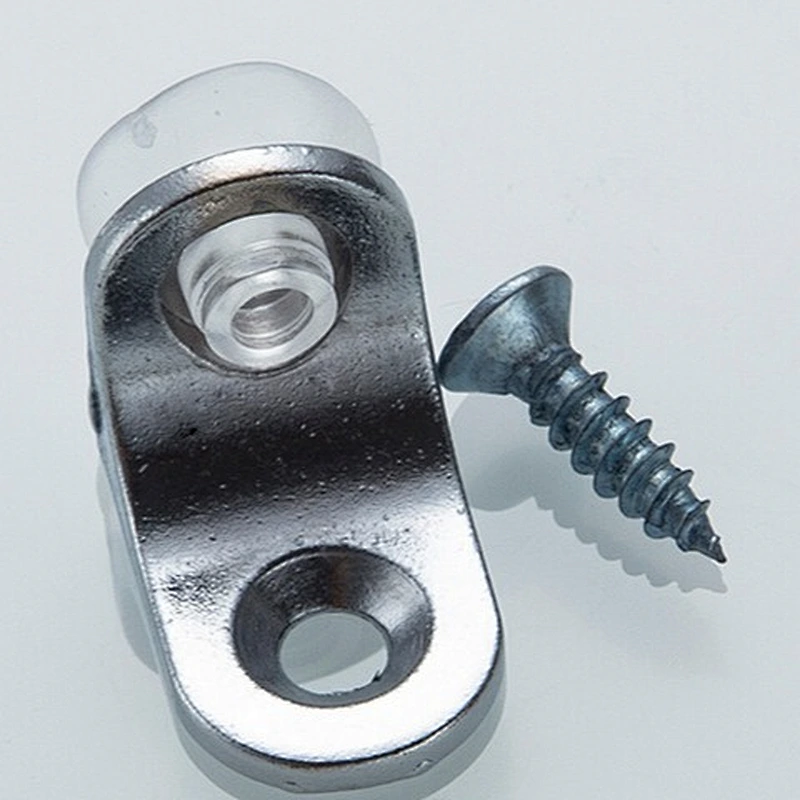 zinc alloy chrome finish glass shelf clips