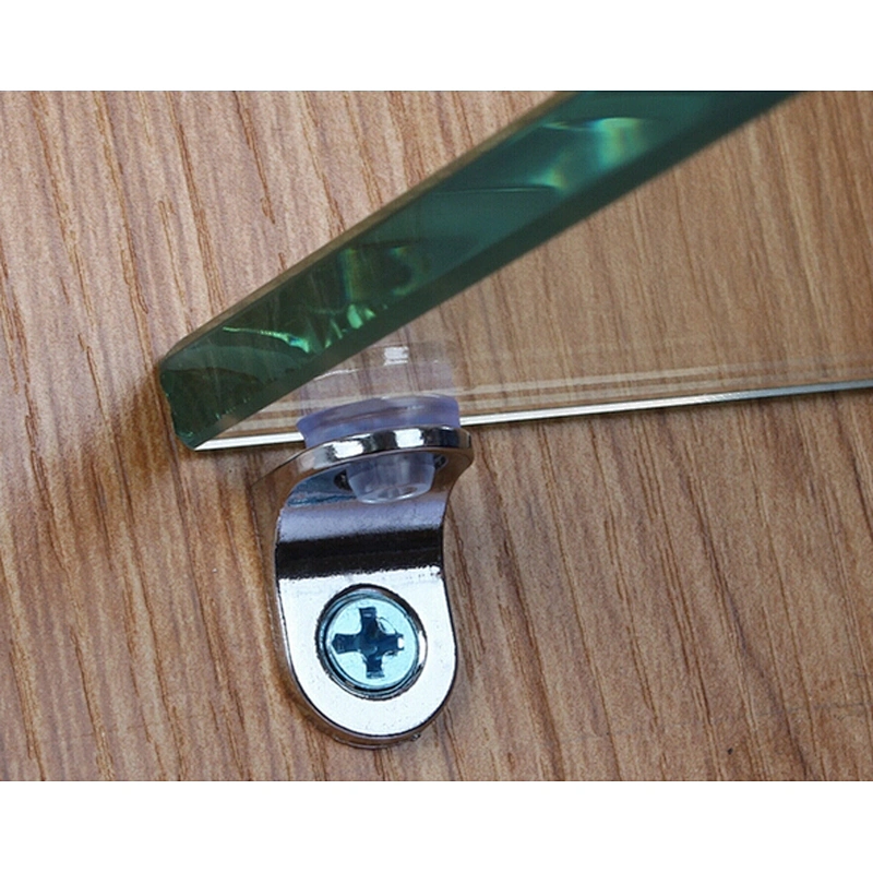 zinc alloy chrome finish glass shelf clips
