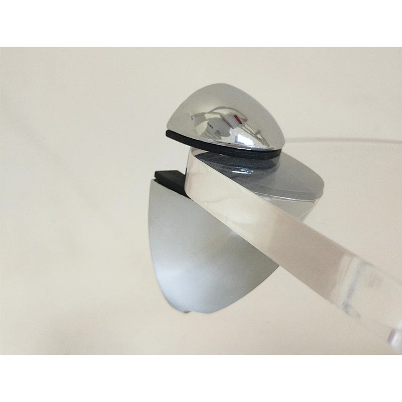 glass holding metal shelf chrome clips