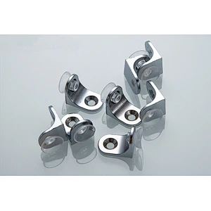 zinc alloy chrome finish glass shelf clips